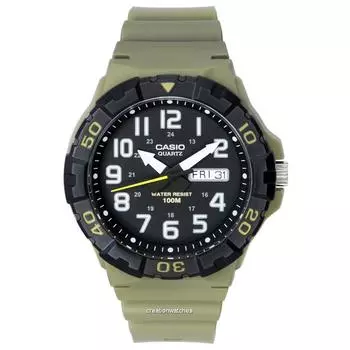 Casio Analog Resin Strap Black Dial Quartz MRW-210H-5A MRW210H-5 100M Мужские часы чёрный