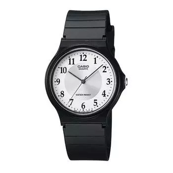 Casio Аналоговые часы Chipkashi Cheap Casio MQ-24-7B3L с уретановым ремешком унисекс, белый x серебристый, двухцветная модель Overseas