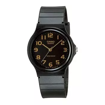 Casio Аналоговые часы CASIO Chipkashi дешевые Casio MQ-24-1B2L уретановый ремень унисекс черный x золотой Arabia Overseas модель [параллельный импорт]