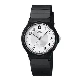 Casio Аналоговые часы Chipkashi Cheap Casio Urethane Belt Unisex White x Silver Bicolor Overseas Model MQ-24-7B3L [Товар]