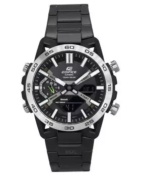 Casio Аналоговые цифровые мужские часы Edifice Sospensione для смартфона Tough Solar ECB-2000DD-1A 100M чёрный