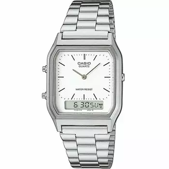 CASIO AQ-230A-7D/AQ230A-7D Ana-Digi Metal Belt Silver Silver Dial Unisex Watch [Parallel Import]