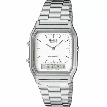 CASIO AQ-230A-7D/AQ230A-7D Ana-Digi металлический ремень серебристый циферблат унисекс часы [товар]