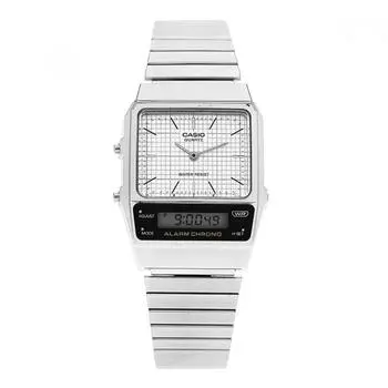 Casio Aq 800e 7adf Aq 800e 7a аналоговые цифровые квадратные винтажные ретро публичные металлические часы AQ-800E-7ADF