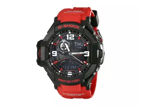 Casio Aviation Black Dial Red Resin Quartz Watch G-Shock Men s GA1000-4B