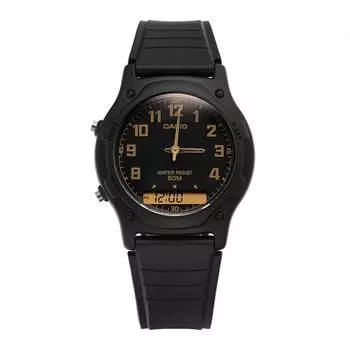 Casio Aw 49h 1bvdf Aw 49h 1b Аналоговые цифровые часы для общественных мест из уретана AW-49H-1BVDF