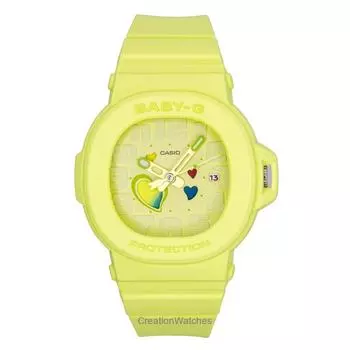 Casio Baby-G Аналоговые часы серии Playful Hearts Зеленый циферблат Кварцевые BGA-10-3A 100М Женские часы зелёный