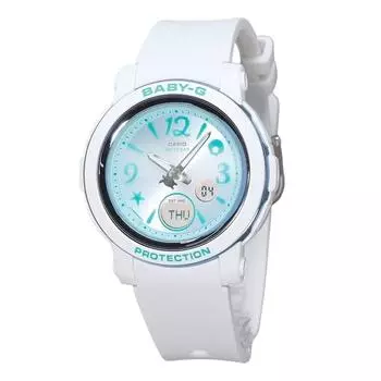 Casio Baby-G Аналоговые цифровые часы Undersea World с ремешком из смолы, синим циферблатом, кварцевые, BGA-290US-2A 100M, женские часы синий