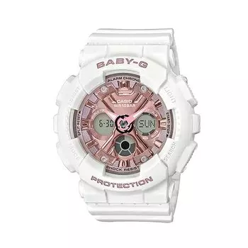 CASIO Baby-G Baby G Watch женские аналоговые цифровые Ana-Digi водонепроницаемые спортивные белые BA-130-7A1