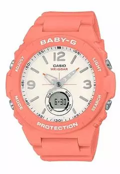 Casio Baby-G Baby G Watch женские аналоговые цифровые Ana-Digi водонепроницаемые спортивные розовые BGA-260-4A