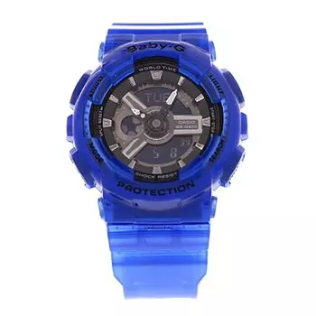 CASIO Baby-G Baby G Watch женские аналоговые цифровые Ana-Digi водонепроницаемые спортивные синие прозрачные BA-110CR-2A