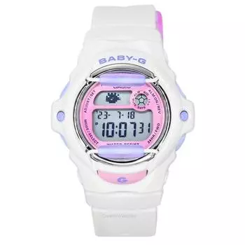 Casio Baby-G Basic Цифровые женские кварцевые часы с белым полимерным ремешком BG-169PB-7 200M