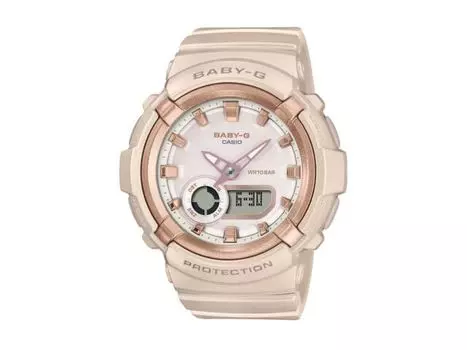 CASIO Baby-G BGA-280BA-4AJF Женские часы Аналоговые цифровые розовые бежевые секундомеры
