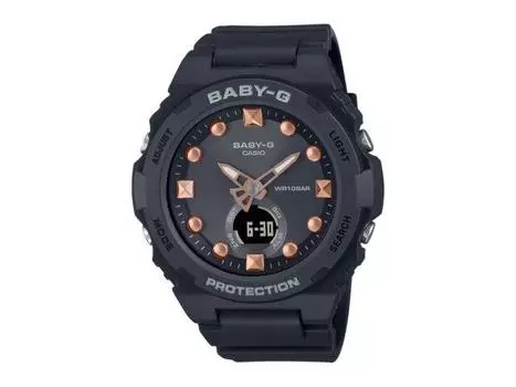 Casio Baby-G BGA-320-1AJF Пляжный цвет Женские часы Черный браслет из смолы Будильник НОВЫЙ