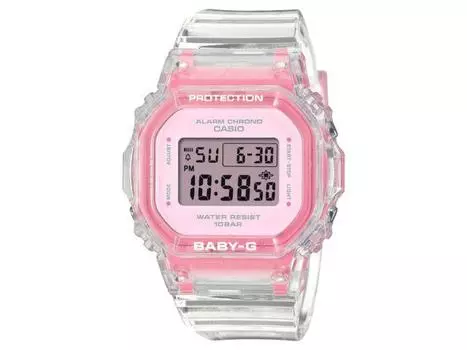 CASIO BABY-G BGD-565SJ-7JF See-Through Design Digital Watch Clear Pink 37.9mm