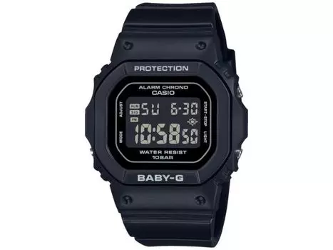 CASIO BABY-G BGD-565U-1JF Черные женские часы со смолой, календарь дня/даты с несколькими будильниками