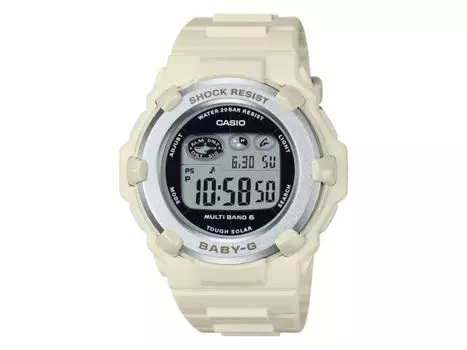 Casio Baby-G BGR-3003NC-7JF Nuance Colors цифровые радиочасы на солнечных батареях белые 40 мм
