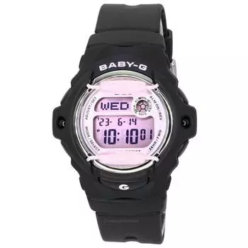 Casio Baby-G Цифровые кварцевые часы с розовым циферблатом и полимерным ремешком BG-169U-1C 200M Женские часы розовый