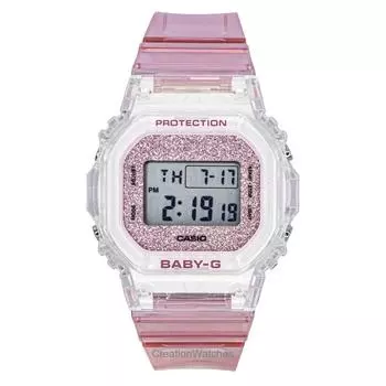 Casio Baby-G Цифровые Розовые Полимерный Ремешок Кварцевые BGD-565GC-4 100М Женские Часы розовый
