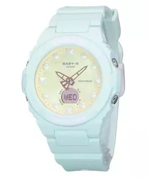 Casio Baby-G Футуристические голографические аналоговые цифровые кварцевые женские часы с желтым циферблатом BGA-320FH-3A 100M жёлтый