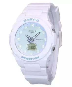 Casio Baby-G Футуристические голографические аналоговые цифровые светло-зеленые циферблаты с кварцевыми женскими часами BGA-320FH-4A 100M зелёный
