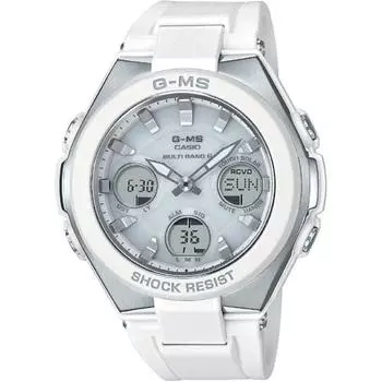 CASIO Baby-G MSG-W100-7AJF [G-ms 2HRadio Wave Solar Watch PL Band White/Silver] Круглые часы белого цвета