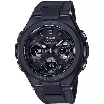 CASIO Baby-G MSG-W100G-1AJF [Часы G-ms 2HRadio Wave Solar PL Band Black IP] Круглые часы черного цвета