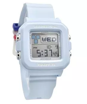 Casio Baby-G Plus Digital Light Blue Resin Strap Quartz BGD-10L-2 100M Women s Watch With Extra Band Loops синий