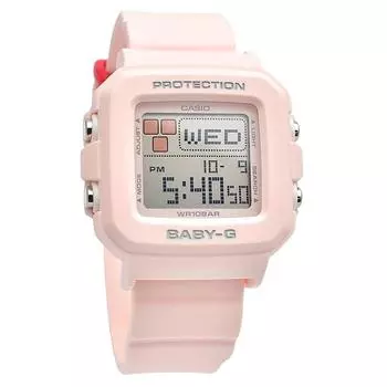 Casio Baby-G Plus Digital Pink Resin Strap Quartz BGD-10L-4 100M женские часы с дополнительными петлями для ремешка розовый