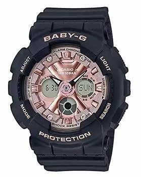 Часы CASIO Baby G женские аналоговые цифровые водонепроницаемые спортивные черные Baby-G Ana-Digi BA-130-1A4 [Товар]