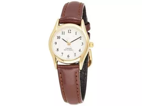 CASIO BASIC ANALOGUE LADYS LTP EAW-LTP-1094Q-7B9RDF Коричневый кожаный ремешок НОВЫЙ