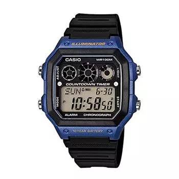 Casio Базовые цифровые мужские часы AE-1300WH-2A черные