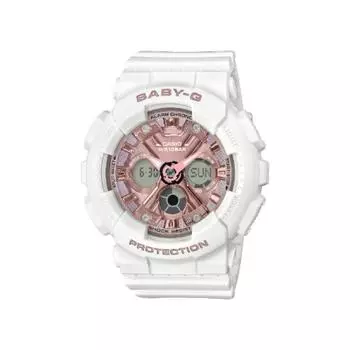 Мужской чехол CASIO BABY G Baby G Big Case BA 130 7A1JF Белый Розовый