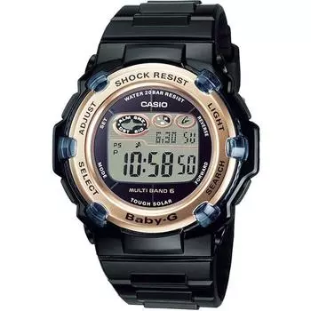 CASIO BGR-3003U-1JF [Часы BABY-G с радио и солнечной батареей, водонепроницаемая женская резинка на 20 атм]