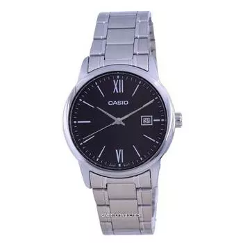 Casio Black Dial Stainless Steel Analog Quartz MTP-V002D-1B3 MTPV002D-1 Мужские часы чёрный