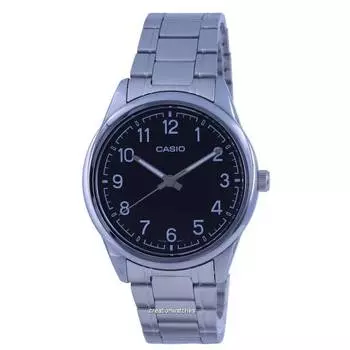 Casio Black Dial Stainless Steel Analog Quartz MTP-V005D-1B4 MTPV005D-1B4 Мужские часы