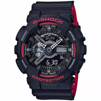 Casio Black Мужские аналоговые - цифровые спортивные кварцевые часы Casio G-Shock Доставка за границу GA-110HR-1A