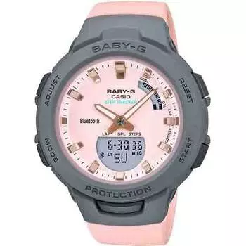 CASIO BSA B100MC 4AJF BABY G Misty Pastel Colors Misty Pastel Розовый Серый