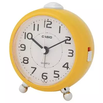 Casio Будильник Настольные часы Желтые Аналоговые Малые Светильник с функцией повтора сигнала TQ-149-9JF