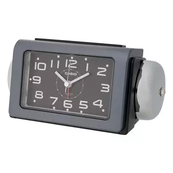 CASIO Будильник с громким звуком, черный, аналоговый, Sleep Buster Snooze с подсветкой TQ-647-1JF