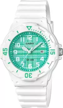 [Casio] CASIO Analog Watch LRW-200H-3CV Women s Kids Cheap Casio Gloss White x Green Check Pattern Overseas Model [Parallel Import]