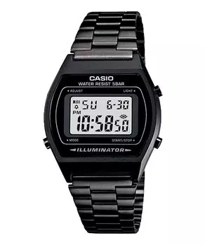 Casio Casio b640wb-1a мужские черные мужские женские металлические браслеты черные цифровые часы цифровые наручные часы (б-640вб-1а)