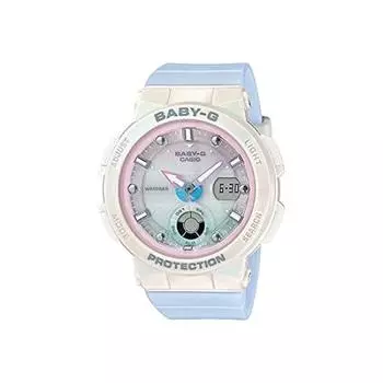 CASIO Casio Baby G Watch Brand Ladies Kids Kids Girls Date Calendar Waterproof Pink Blue Light Blue Product BABY-G BGA-250-7A3 Ana-Digi [Товар]