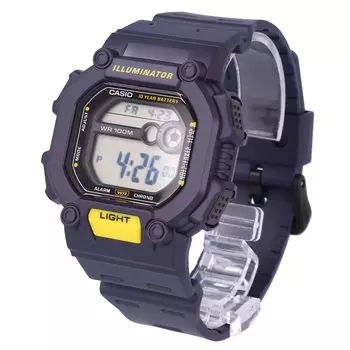 CASIO Casio Casio Standard Cheap Casio Chipkashi Watch Clock Waterproof Men s Digital Rubber Navy Yellow W-737H-2A [Parallel Import]
