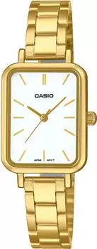 CASIO Casio Casio Стандартные дешевые часы Casio Chipkashi женские кварцевые латунные металлические золотые белые LTP-V009G-7E [Товар]