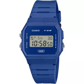 [Casio] CASIO цифровые часы унисекс дешевые casio F-91WB-2A1 Простая упаковка без подарочной коробки биомасса пластиковый ремешок синий [продукт]