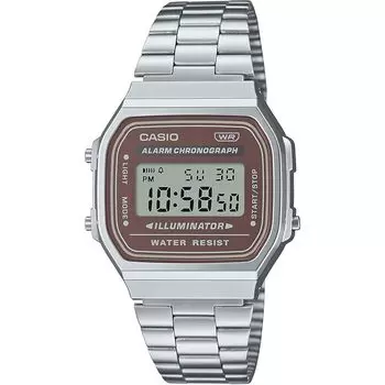 [Casio] CASIO цифровые часы винтажная серия A168WA-5AY мужские женские детские серебристо-коричневые зарубежная модель [продукт]