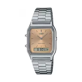 Casio Casio Classic Casio Classic цифровая аналоговая комбинированная модель Salmon Pink Aq 230a 4amqyjf