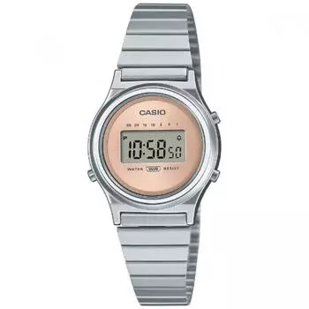 Casio Casio Classic Small Round Case Silver X Pink La700we 4ajf