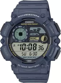 [Casio] CASIO Digital Men s Watch with Fishing Data & Moon Data Display Function WS-1500H-2AV Grayish Navy Overseas Model [Parallel Import]